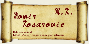 Momir Košarović vizit kartica